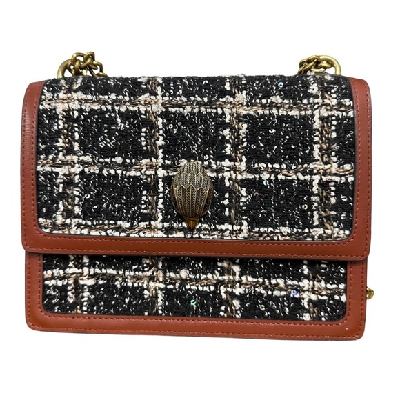 Kurt Geiger London Shoreditch Tweed & Leather Crossbody Bag LIKE NEW - Picture 1 of 7